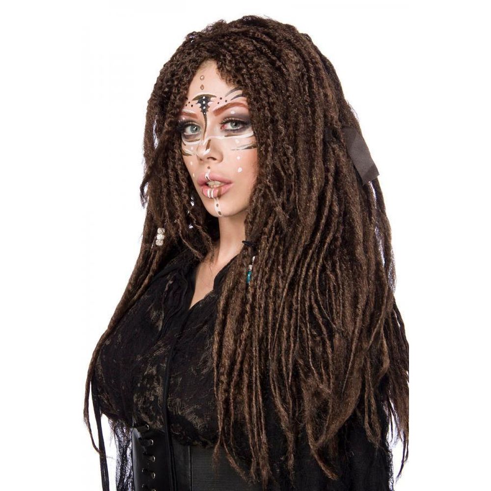 Mask Paradise - Voodoo Witch Perücke - Braun